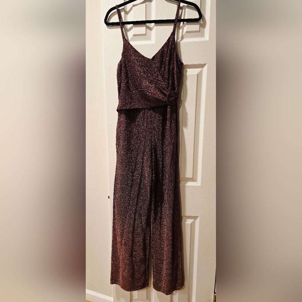 Sparkling Metallic Copper Jumpsuit